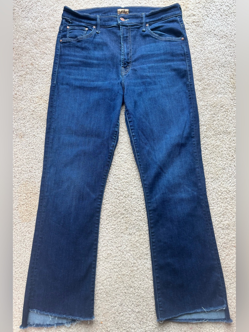 MOTHER The Insider Crop Step Fray Jeans | Wash: Off Limits | Size 31